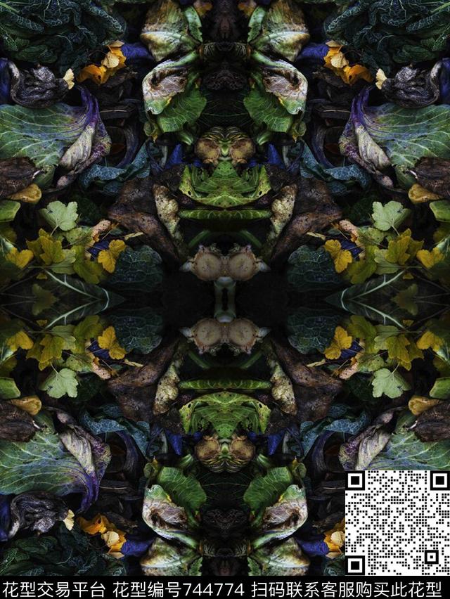 抽象数码时尚休闲风数码印花华亿平台下载（图片编号: 744774） - 瓦栏（Walan）