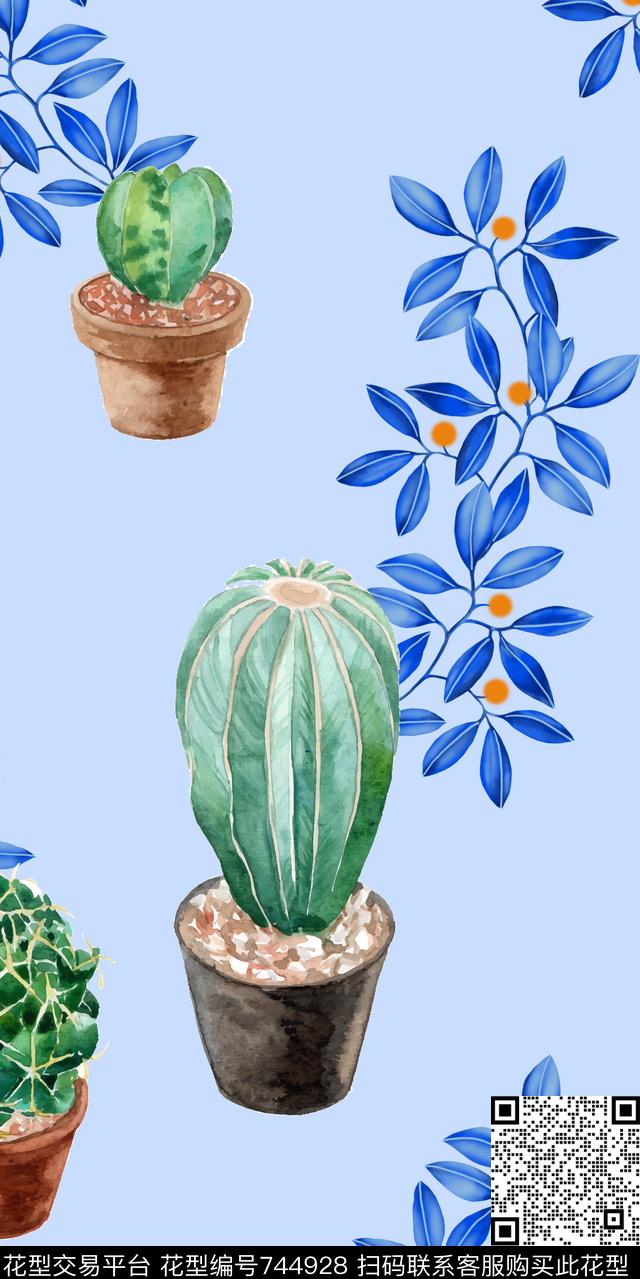 多肉盆栽树叶传统印花华亿平台下载（图片编号: 744928） - 瓦栏（Walan）