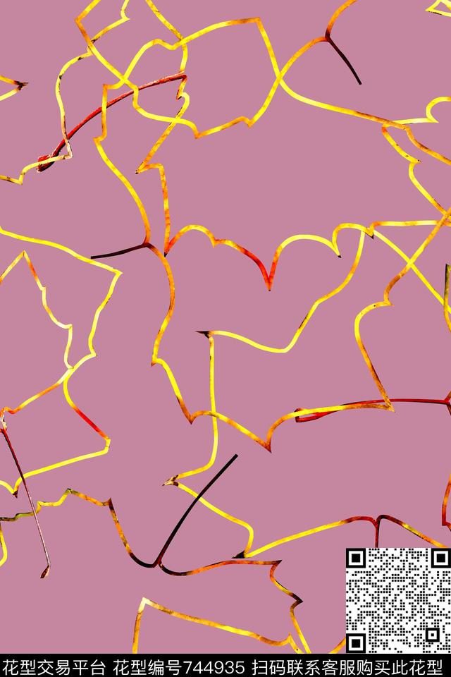 抽象肌理现代传统印花华亿平台下载（图片编号: 744935） - 瓦栏（Walan）