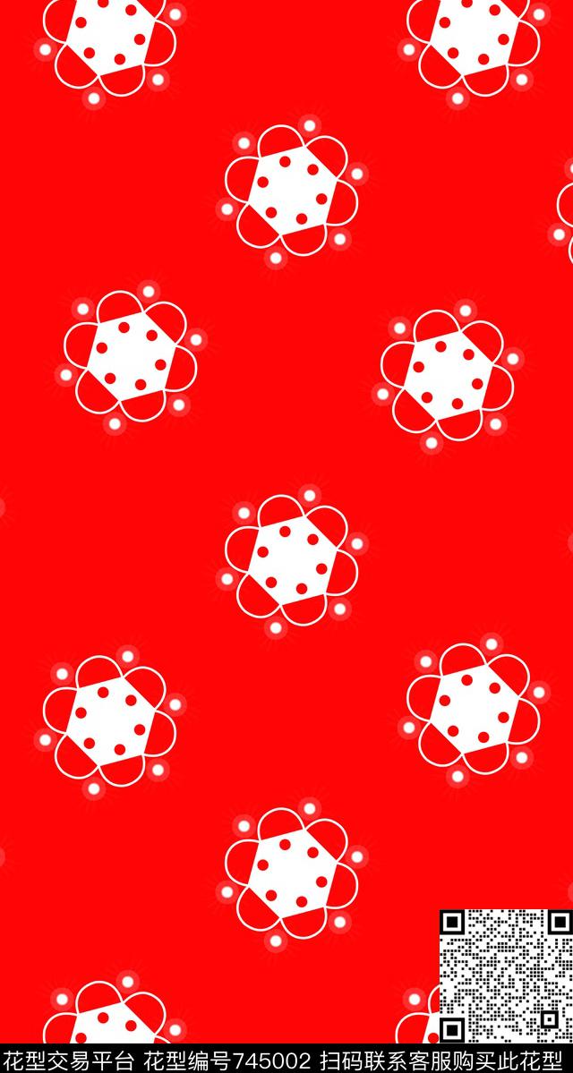装饰图案花卉数码印花华亿平台下载（图片编号: 745002） - 瓦栏（Walan）