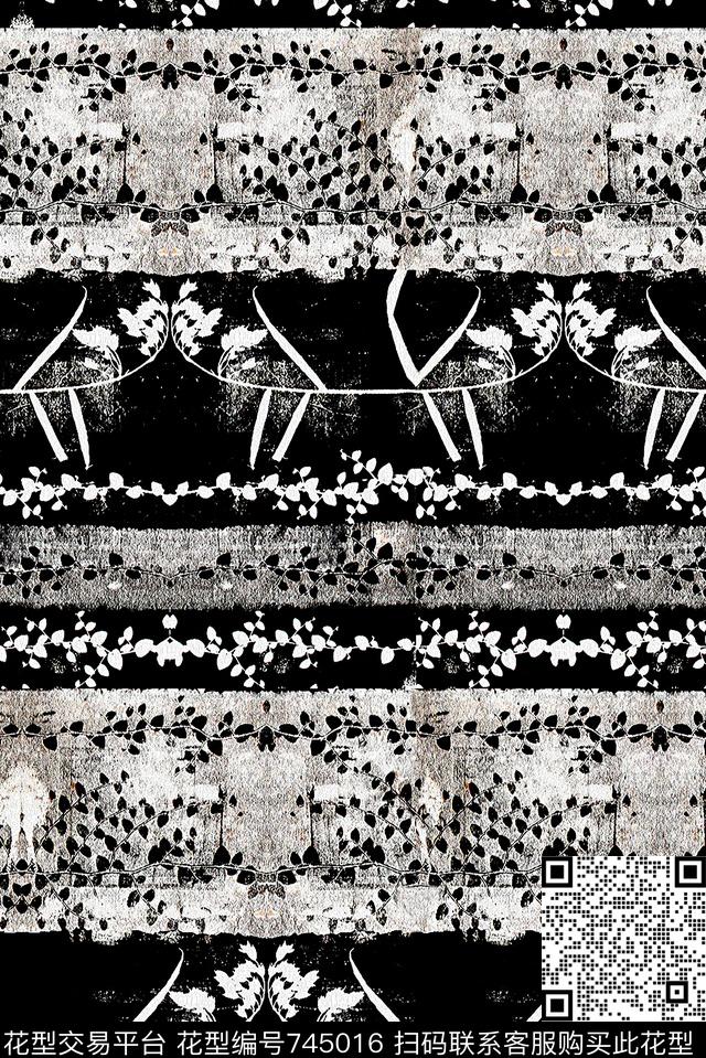 男装抽象休闲风数码印花华亿平台下载（图片编号: 745016） - 瓦栏（Walan）