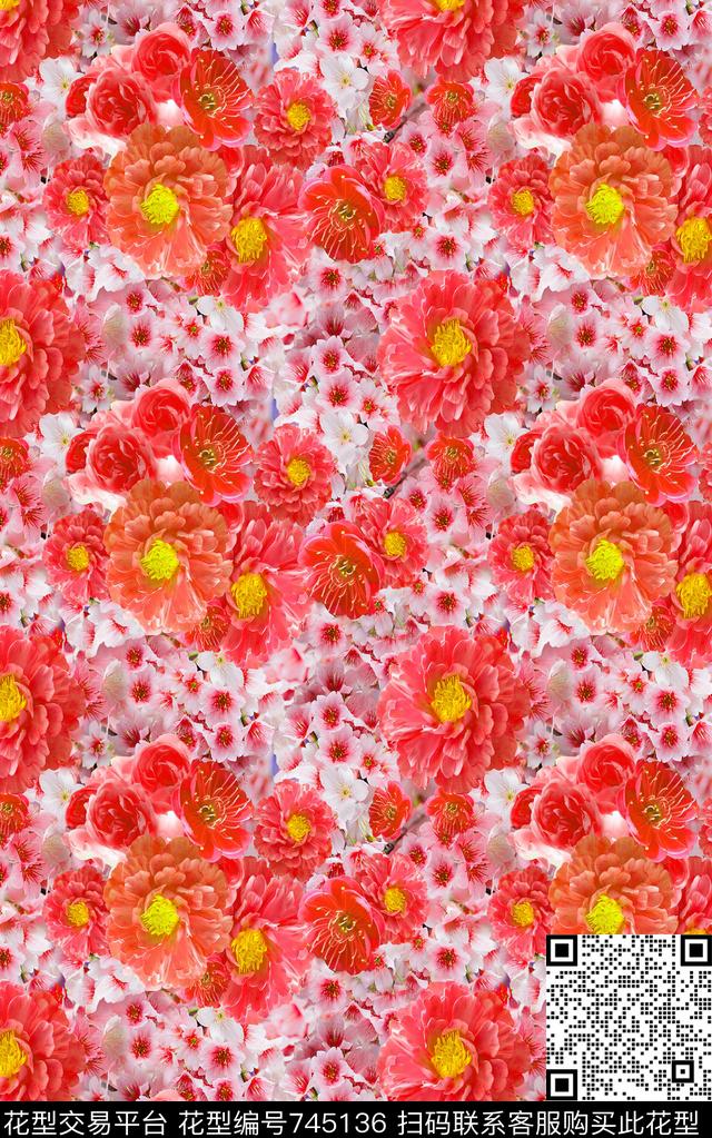flowercolorfullcolorise数码印花华亿平台下载（图片编号: 745136） - 瓦栏（Walan）