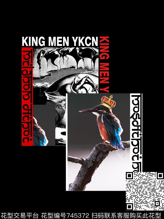 大牌抽象潮牌数码印花华亿平台下载（图片编号: 745372） - 瓦栏（Walan）