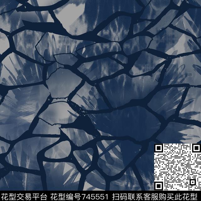 现代几何抽象笔刷纹理印花华亿平台传统印花华亿平台下载（图片编号: 745551） - 瓦栏（Walan）