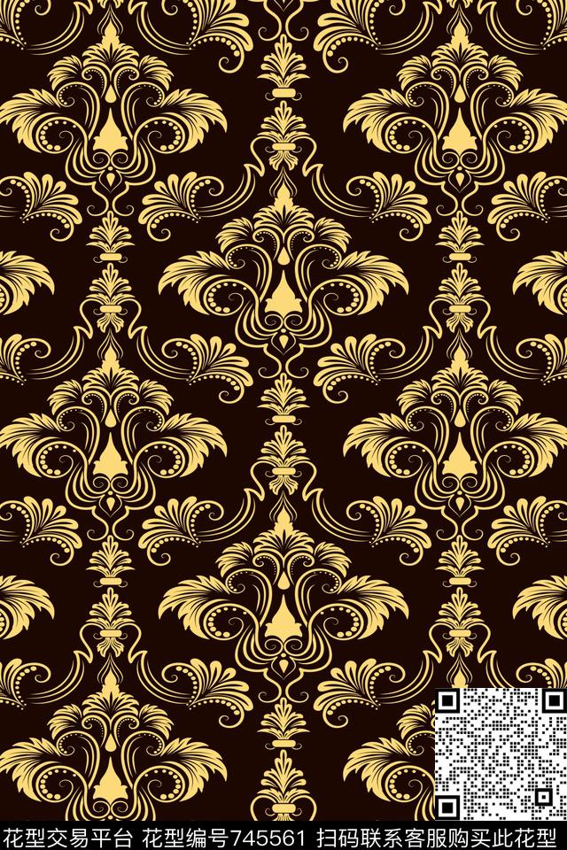 抽象传统印花华亿平台下载（图片编号: 745561） - 瓦栏（Walan）