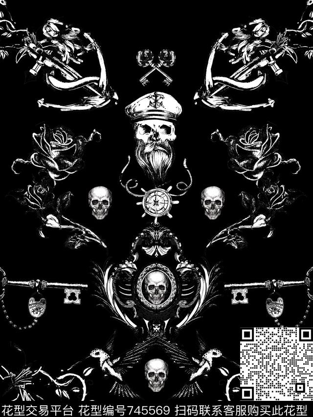 抽象大牌潮牌数码印花华亿平台下载（图片编号: 745569） - 瓦栏（Walan）