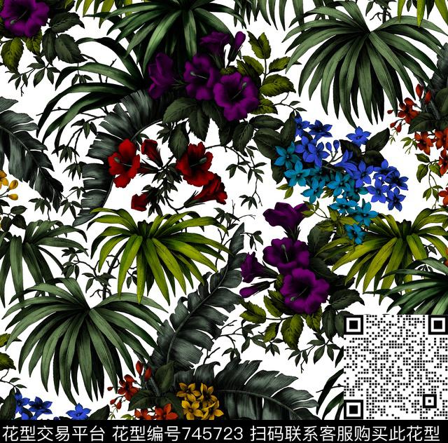 水仙花花瓣花朵数码印花华亿平台下载（图片编号: 745723） - 瓦栏（Walan）