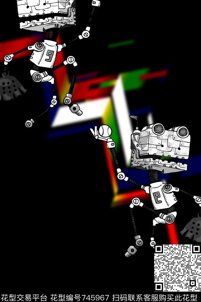 卡通趣味定位数码印花华亿平台下载（图片编号: 745967） - 瓦栏（Walan）