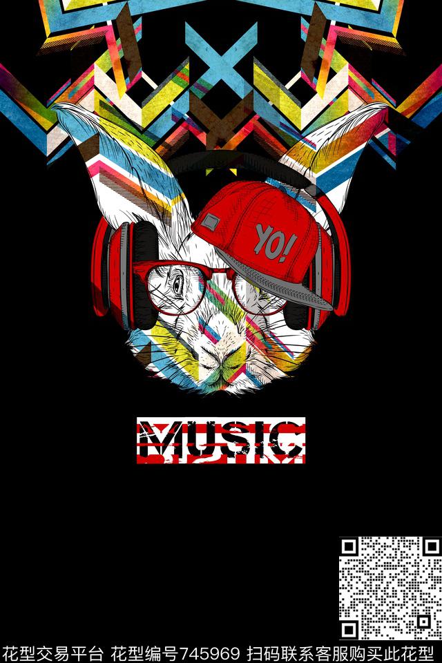 趣味动物卡通数码印花华亿平台下载（图片编号: 745969） - 瓦栏（Walan）