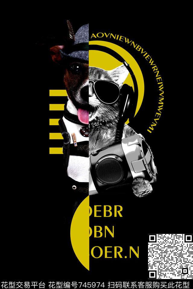 趣味几何英文数码印花华亿平台下载（图片编号: 745974） - 瓦栏（Walan）