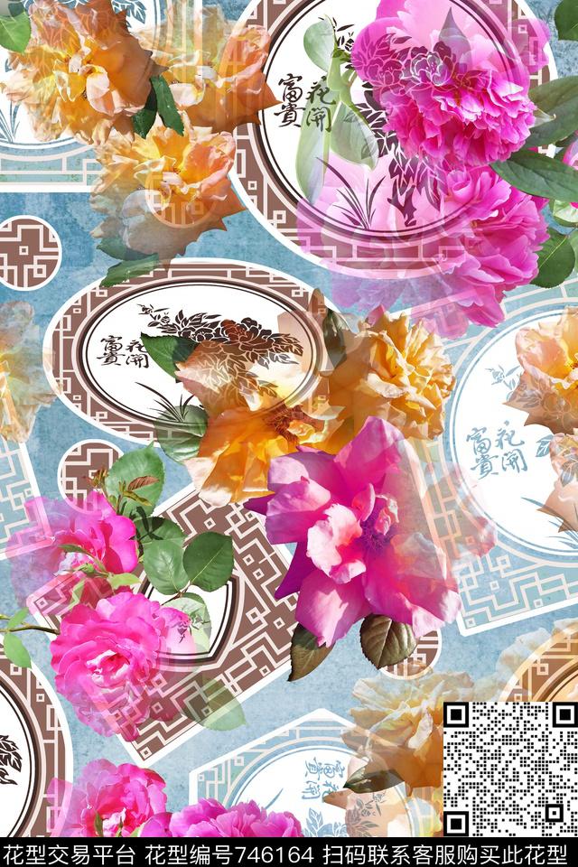 青舞-女装17-秋冬青舞-花卉数码印花华亿平台下载（图片编号: 746164） - 瓦栏（Walan）