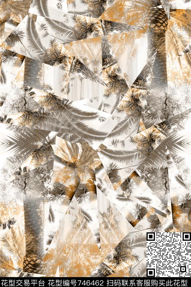 热带植物泳装数码印花华亿平台下载（图片编号: 746462） - 瓦栏（Walan）