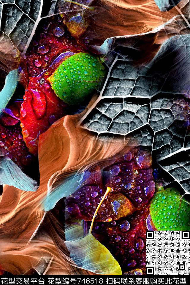 抽象几何拼接数码印花华亿平台下载（图片编号: 746518） - 瓦栏（Walan）