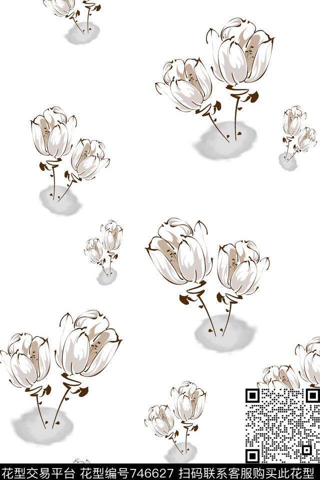 花卉数码印花华亿平台下载（图片编号: 746627） - 瓦栏（Walan）