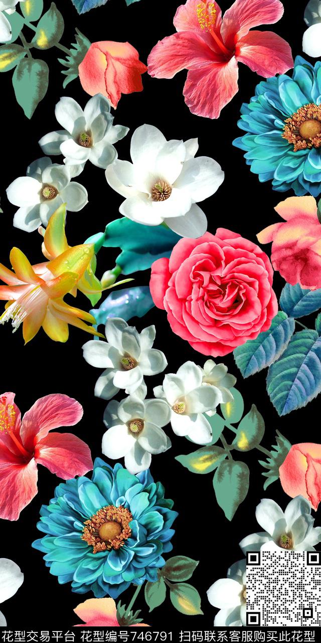 时尚大气优雅数码印花华亿平台下载（图片编号: 746791） - 瓦栏（Walan）