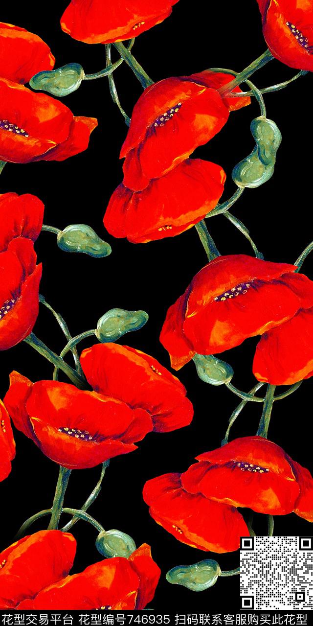 乱花小碎花大花数码印花华亿平台下载（图片编号: 746935） - 瓦栏（Walan）