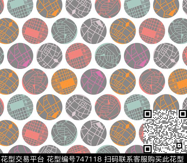 箱包几何圆圈传统印花华亿平台下载（图片编号: 747118） - 瓦栏（Walan）