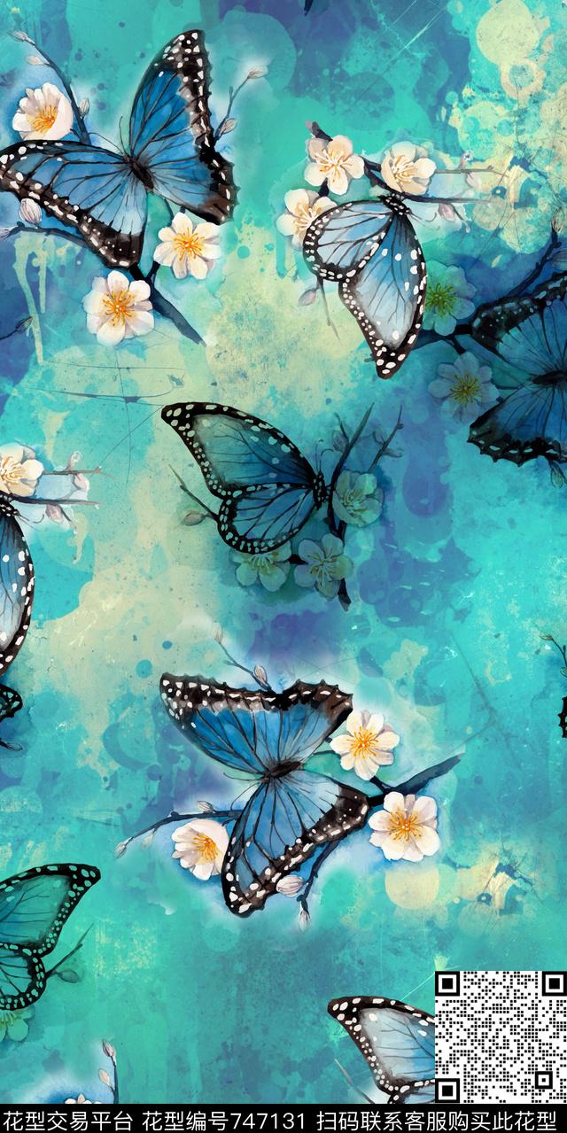 水彩数码花卉类数码动物类数码印花华亿平台下载（图片编号: 747131） - 瓦栏（Walan）