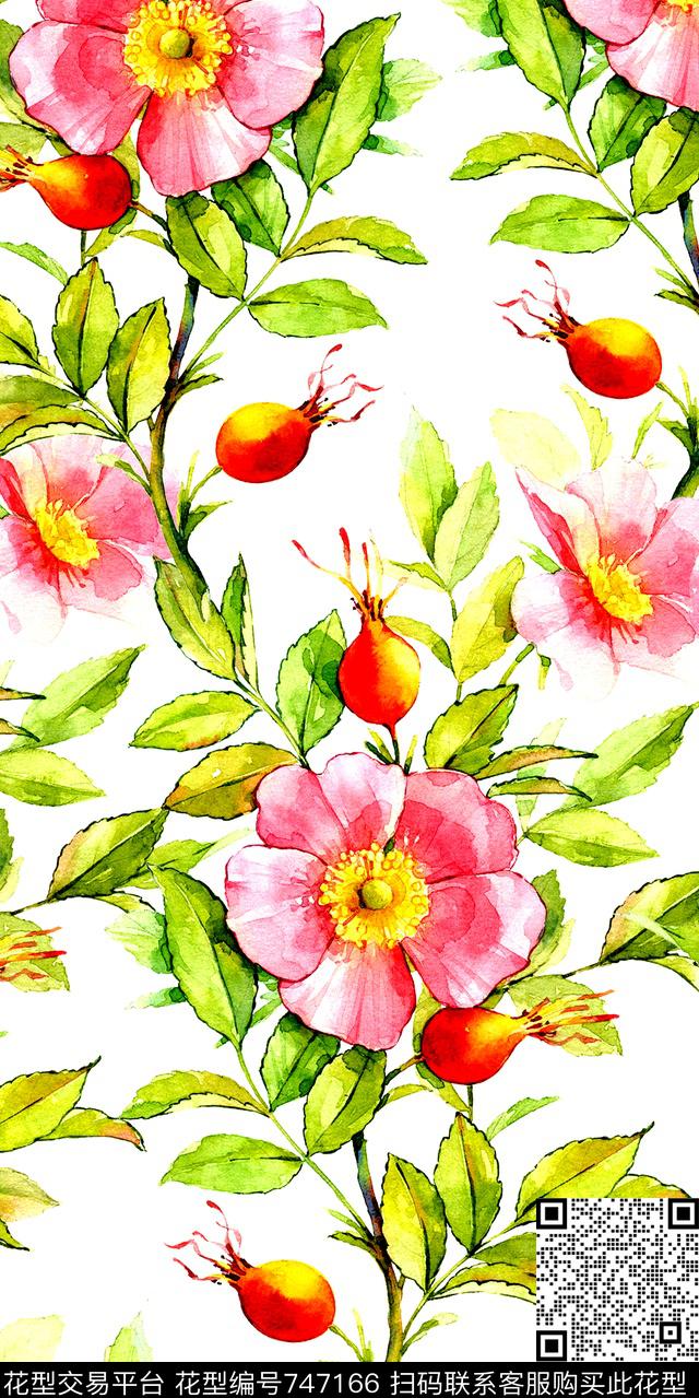 数码花卉类大花花卉数码印花华亿平台下载（图片编号: 747166） - 瓦栏（Walan）