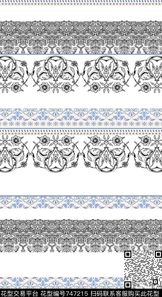 青花瓷民族风中国风传统印花华亿平台下载（图片编号: 747215） - 瓦栏（Walan）