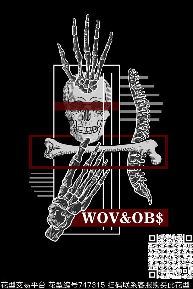 黑白几何男装数码印花华亿平台下载（图片编号: 747315） - 瓦栏（Walan）