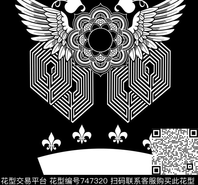 曼陀罗不规则几何几何数码印花华亿平台下载（图片编号: 747320） - 瓦栏（Walan）