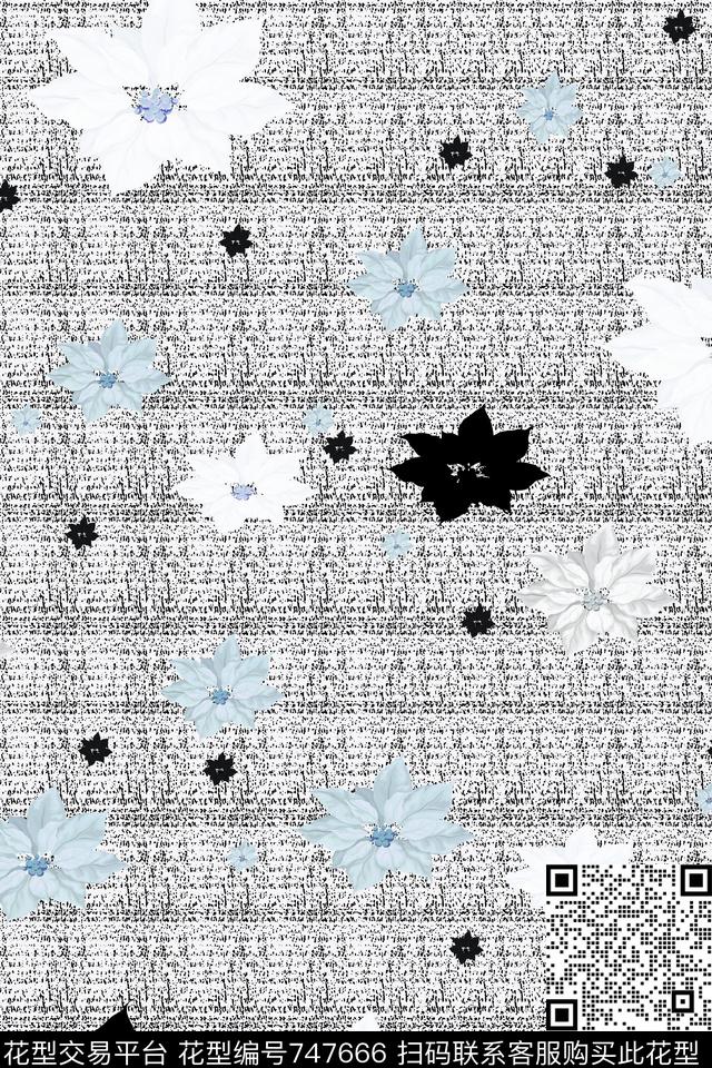 血红花卉透明花数码印花华亿平台下载（图片编号: 747666） - 瓦栏（Walan）