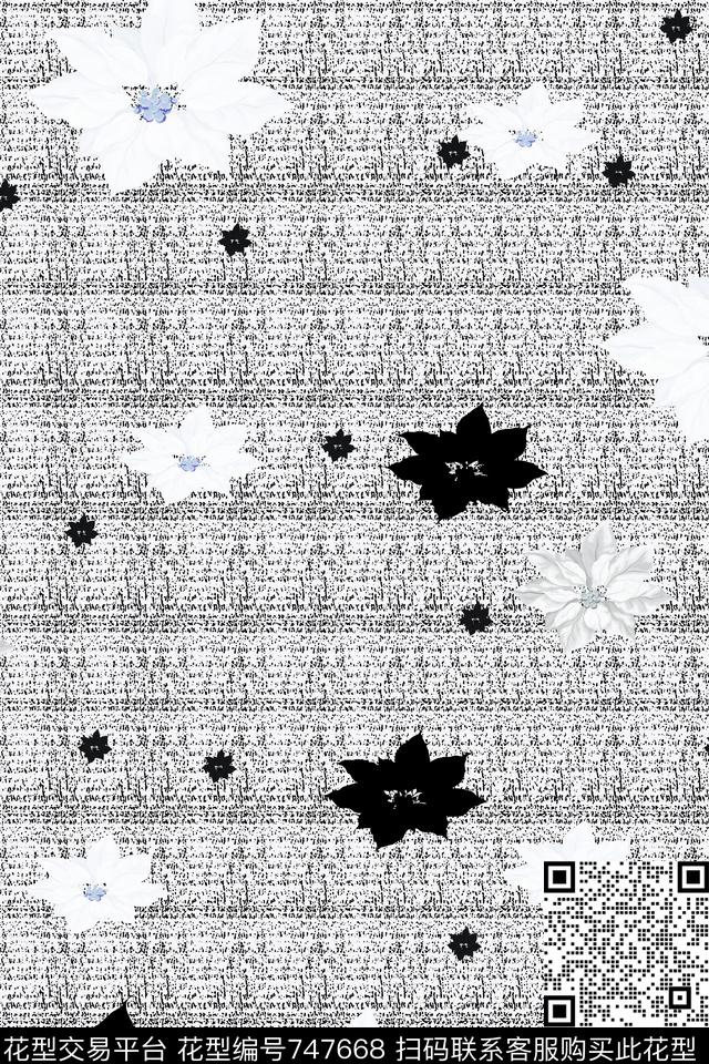 血红花卉透明花数码印花华亿平台下载（图片编号: 747668） - 瓦栏（Walan）