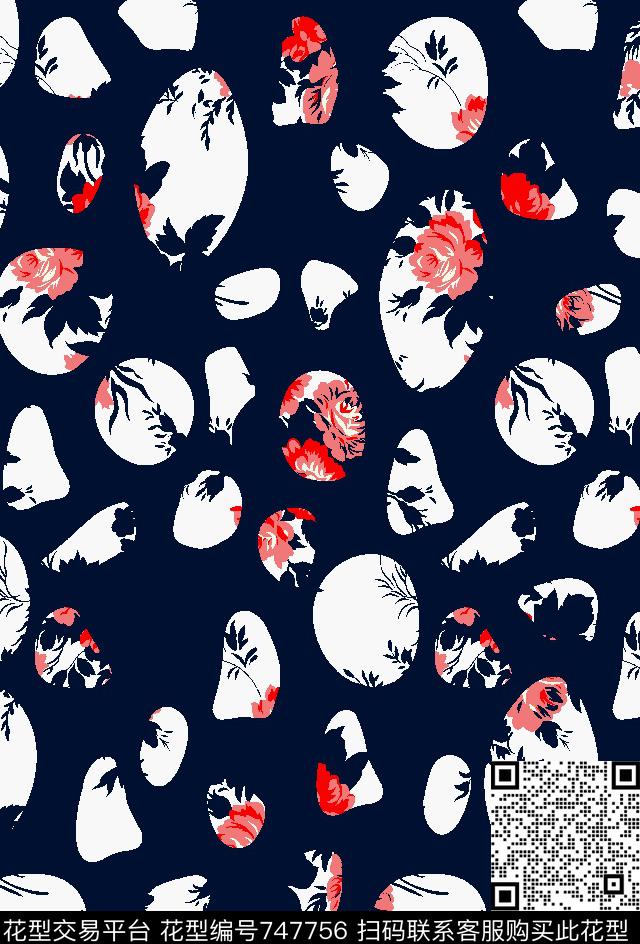 花卉抽象时尚卫衣传统印花华亿平台下载（图片编号: 747756） - 瓦栏（Walan）