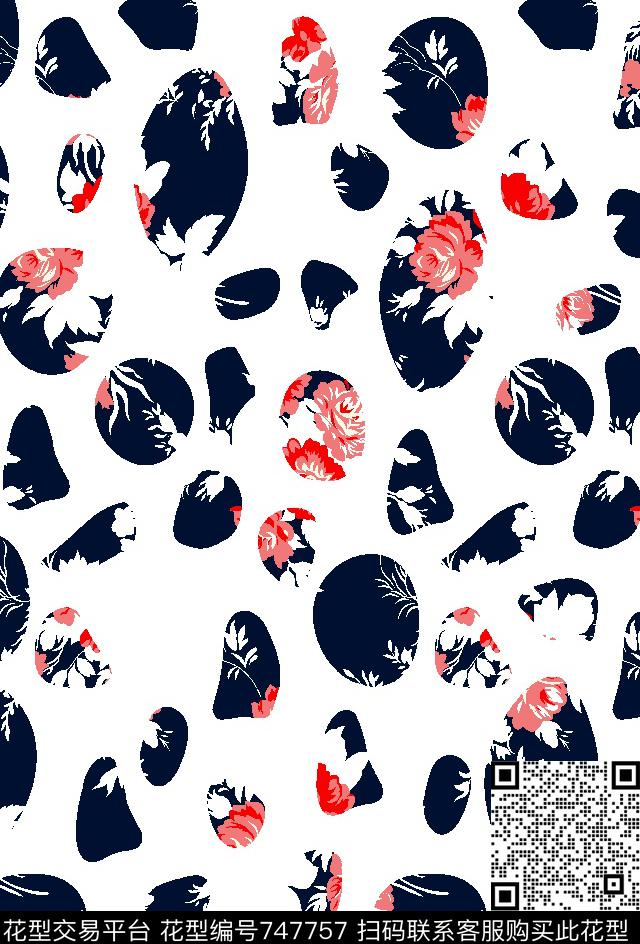 花卉抽象时尚卫衣传统印花华亿平台下载（图片编号: 747757） - 瓦栏（Walan）