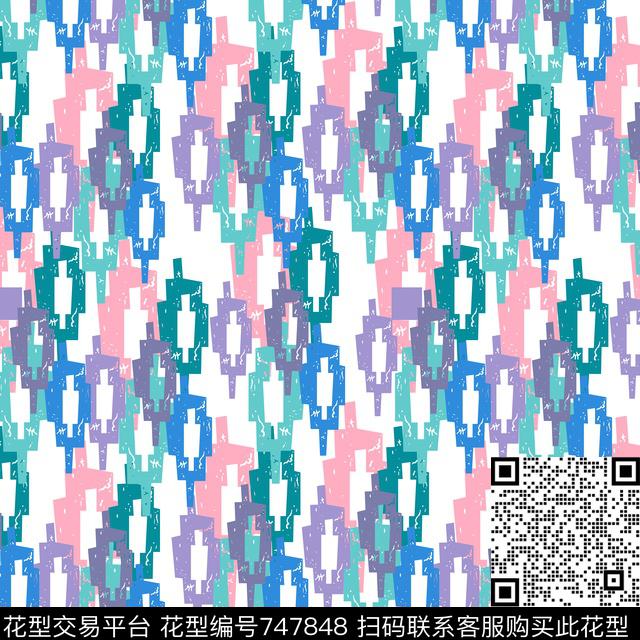 几何女装不规则几何传统印花华亿平台下载（图片编号: 747848） - 瓦栏（Walan）