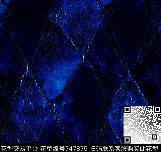 菱形抽象底纹数码印花华亿平台下载（图片编号: 747875） - 瓦栏（Walan）