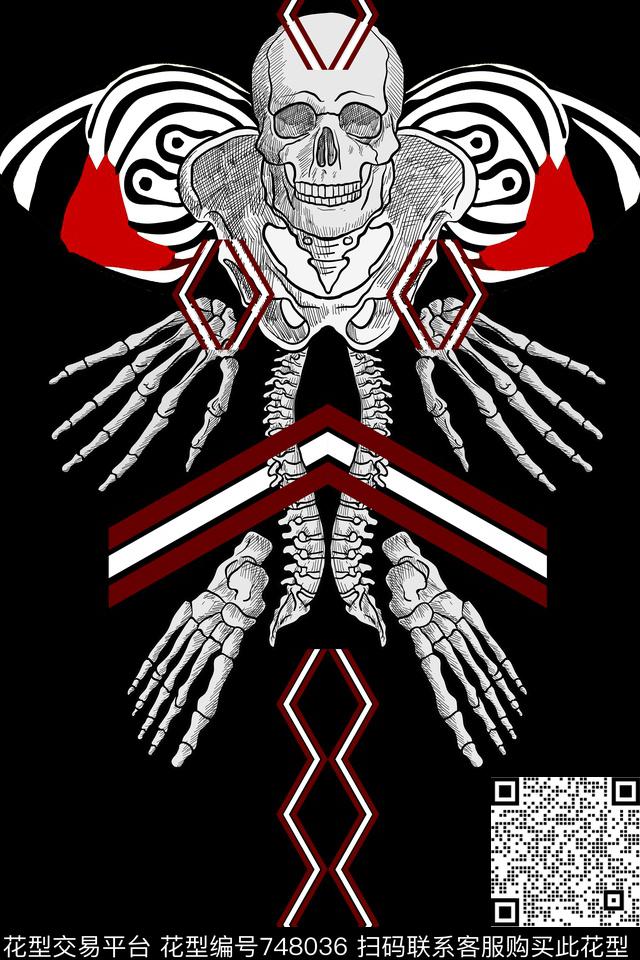 黑白卡通定位数码印花华亿平台下载（图片编号: 748036） - 瓦栏（Walan）