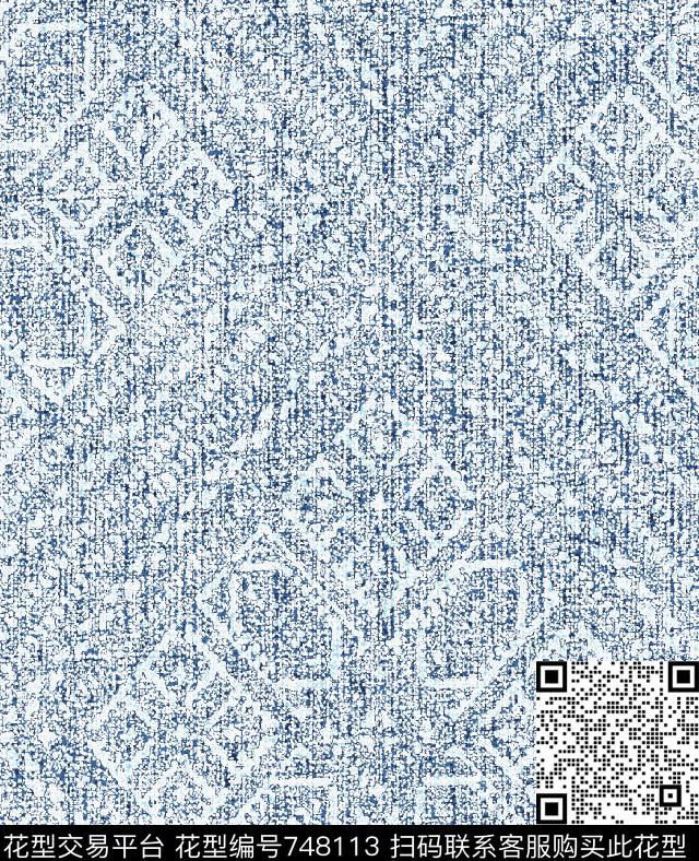 云纹部落民族风传统印花华亿平台下载（图片编号: 748113） - 瓦栏（Walan）