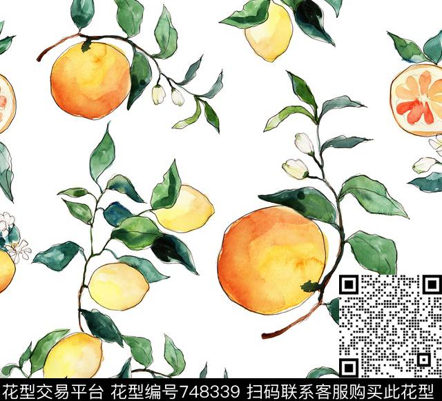 兰花花朵花卉数码印花华亿平台下载（图片编号: 748339） - 瓦栏（Walan）