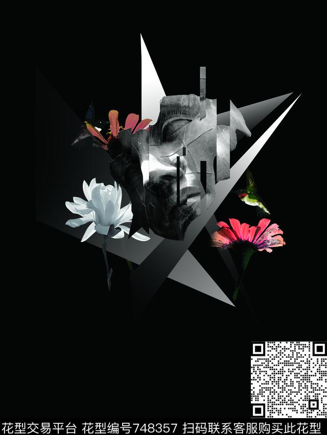 男装数码印花潮流图案数码印花华亿平台下载（图片编号: 748357） - 瓦栏（Walan）