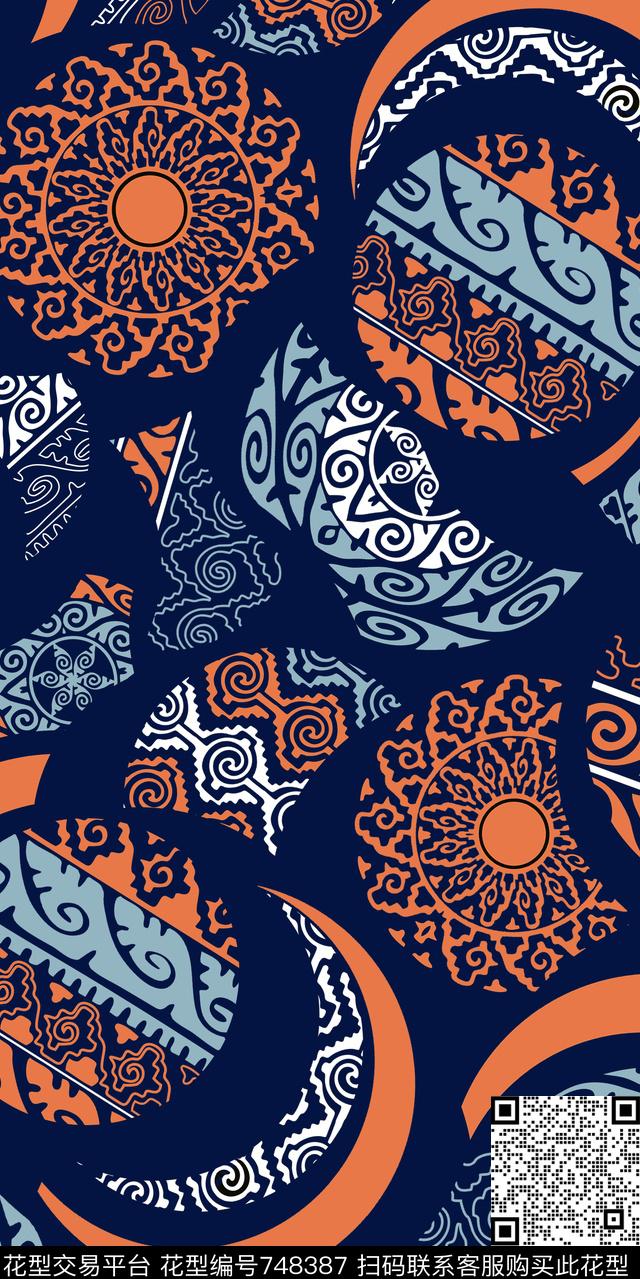民族风时尚花纹传统印花华亿平台下载（图片编号: 748387） - 瓦栏（Walan）