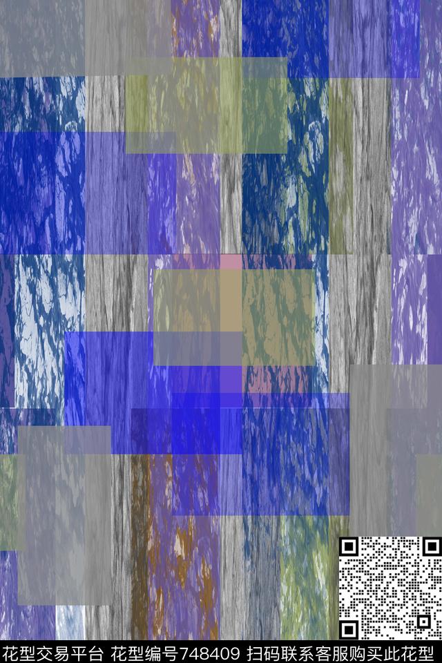 色块小方块几何数码印花华亿平台下载（图片编号: 748409） - 瓦栏（Walan）