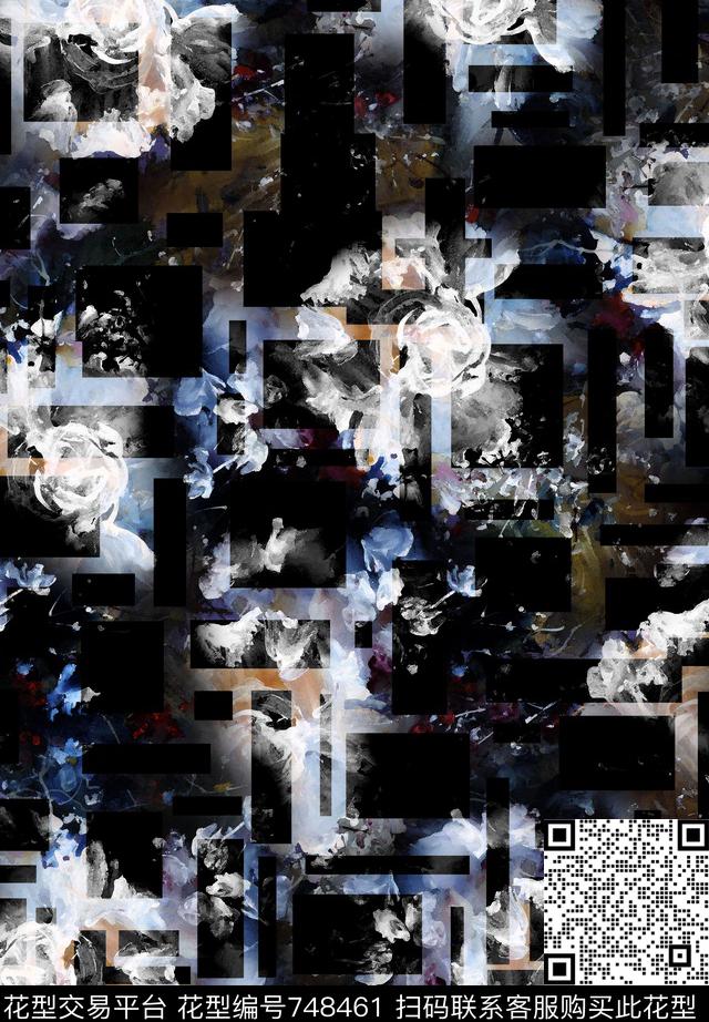 不定位丝巾女装家纺时尚花卉数码印花华亿平台下载（图片编号: 748461） - 瓦栏（Walan）