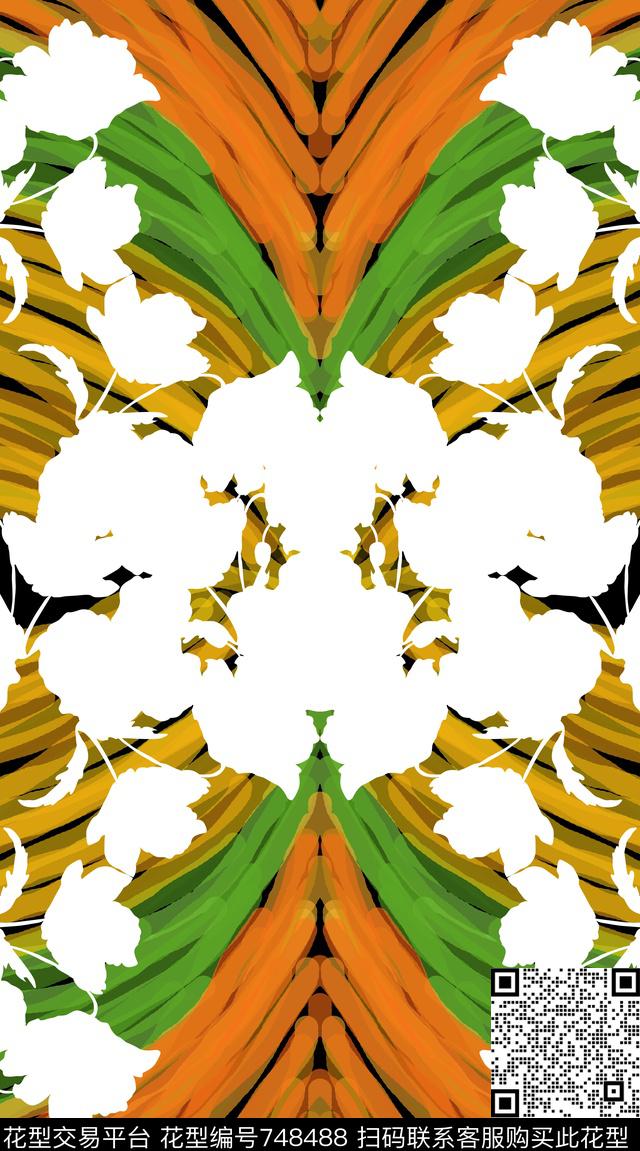 不定位丝巾女装家纺时尚花卉传统印花华亿平台下载（图片编号: 748488） - 瓦栏（Walan）