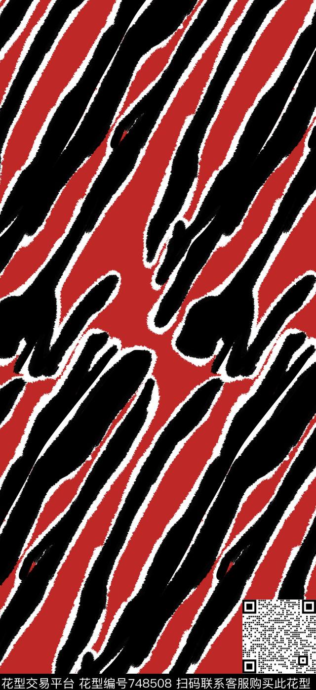 不定位丝巾女装家纺时尚笔触传统印花华亿平台下载（图片编号: 748508） - 瓦栏（Walan）