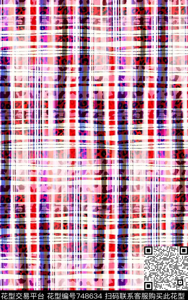 云纹波西米亚民族风数码印花华亿平台下载（图片编号: 748634） - 瓦栏（Walan）