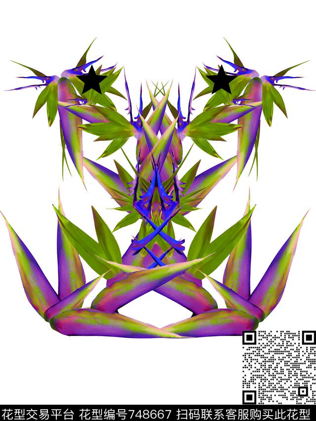 潮流图案男装数码印花美杜莎数码印花华亿平台下载（图片编号: 748667） - 瓦栏（Walan）