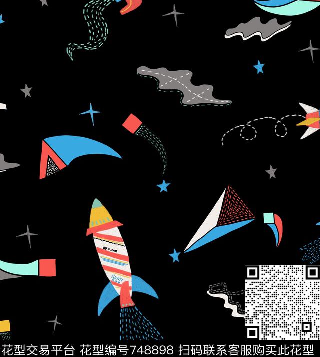 动物猫咪手绘传统印花华亿平台下载（图片编号: 748898） - 瓦栏（Walan）