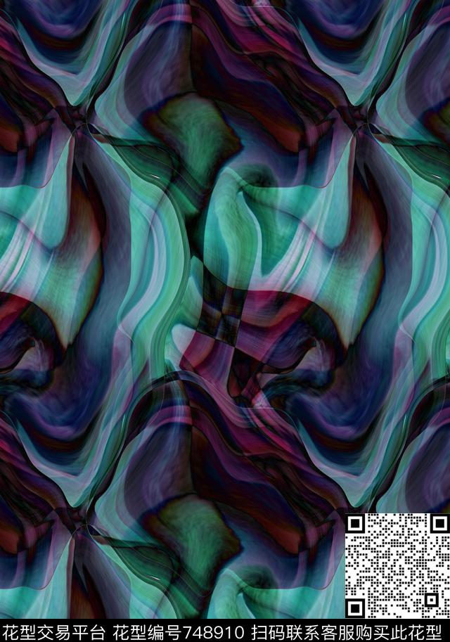 抽象肌理肌理纹理时尚秋冬装图案数码印花华亿平台下载（图片编号: 748910） - 瓦栏（Walan）