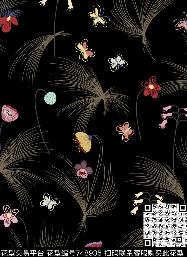 山水风景国画传统印花华亿平台下载（图片编号: 748935） - 瓦栏（Walan）