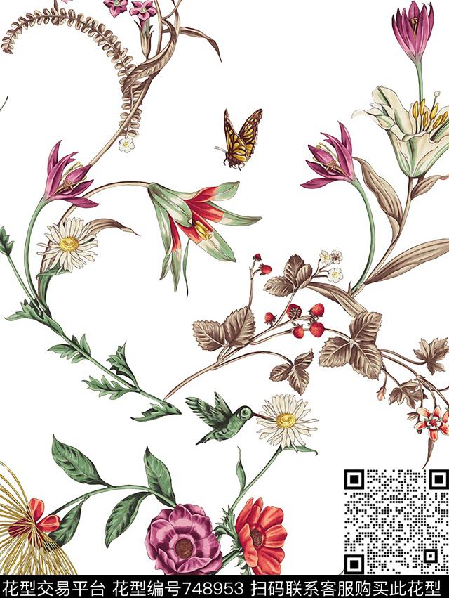 gucci古驰花版花卉数码印花华亿平台下载（图片编号: 748953） - 瓦栏（Walan）