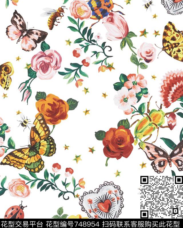 gucci古驰花版花卉数码印花华亿平台下载（图片编号: 748954） - 瓦栏（Walan）