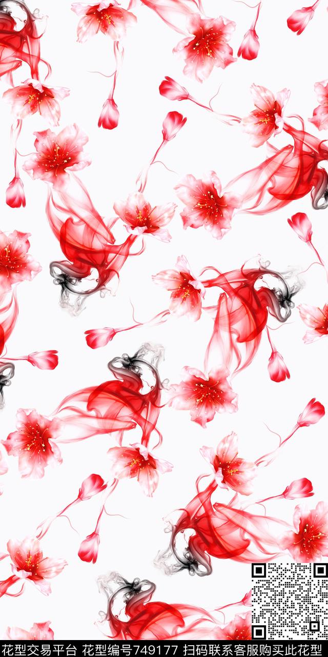 水墨水彩数码数码印花华亿平台下载（图片编号: 749177） - 瓦栏（Walan）