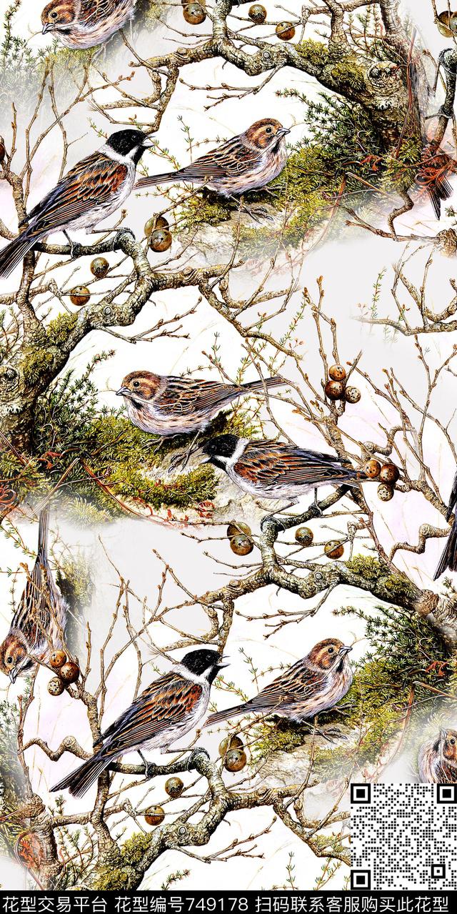 水彩数码花卉数码印花华亿平台下载（图片编号: 749178） - 瓦栏（Walan）